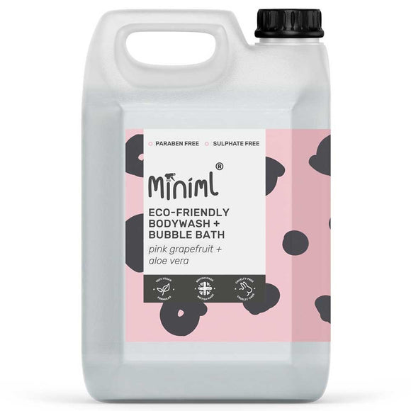 Mimiml Body Wash & Bubble Bath Pink Grapefruit & Aloe - 5L