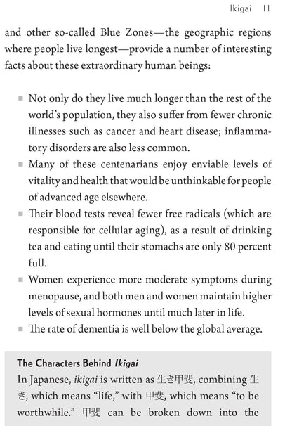 Ikagai: The Japanese Secret to a Long and Happy Life