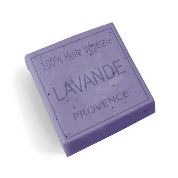 Purple soap bar from Provence with 'Lavande Provence' text on a white background