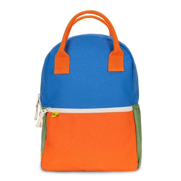 Fluf B Pack Jr Organic Cotton Kids Backpack Cobalt Orange