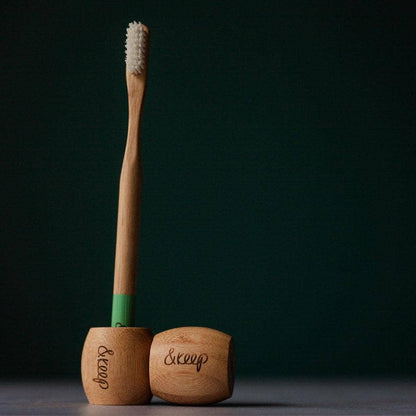 Bamboo Toothbrush Stand