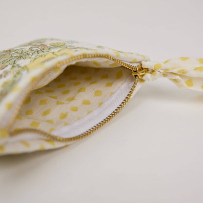 Organic Cotton ‘Buttercream’  Floral Pouch Duo