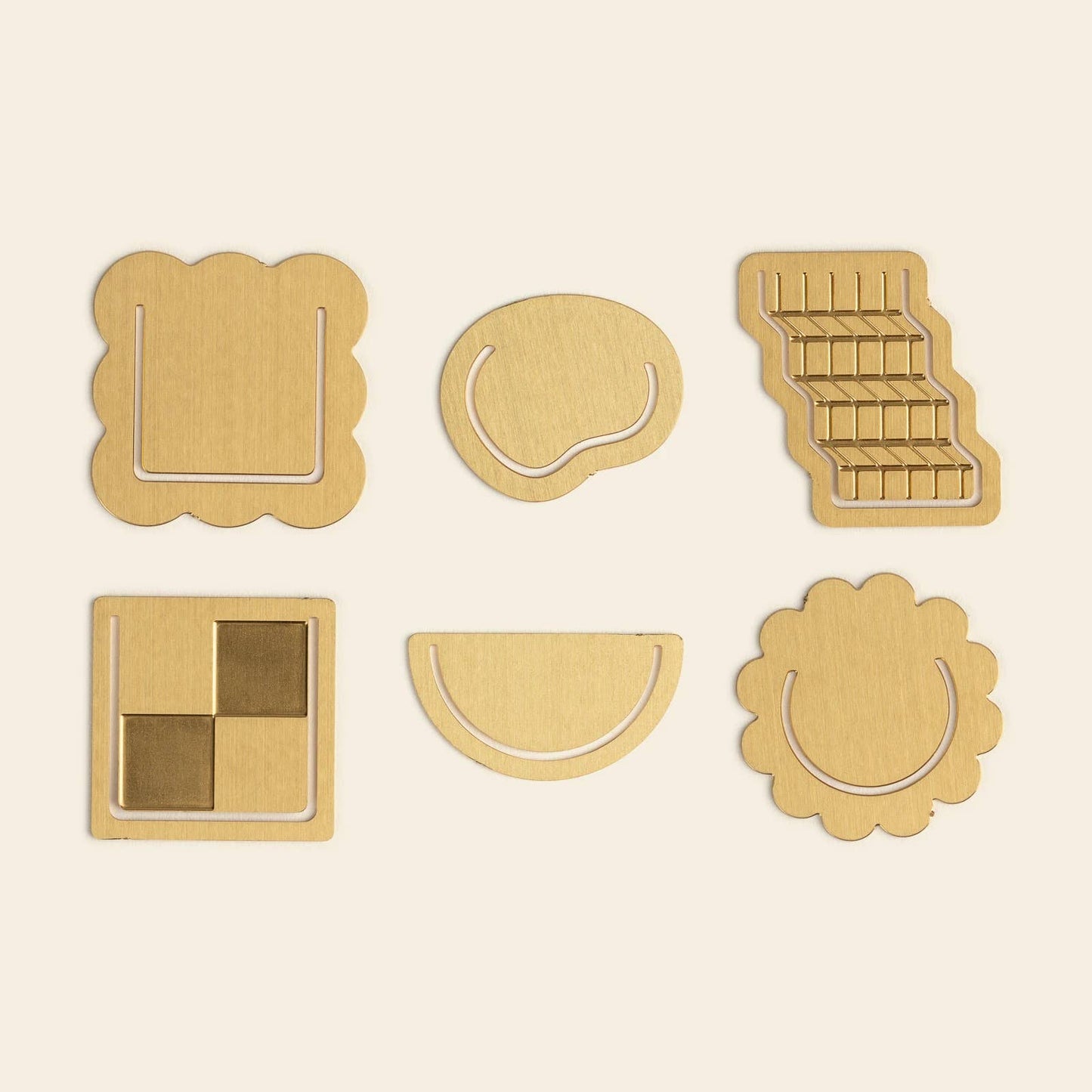 Curious Shapes Gold Metal Paperclips