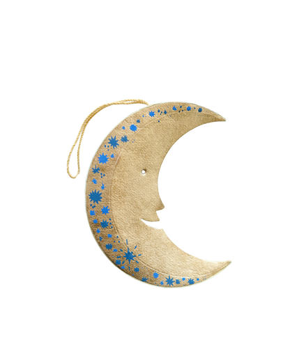 Shimmering Man on the Moon Board Decoration
