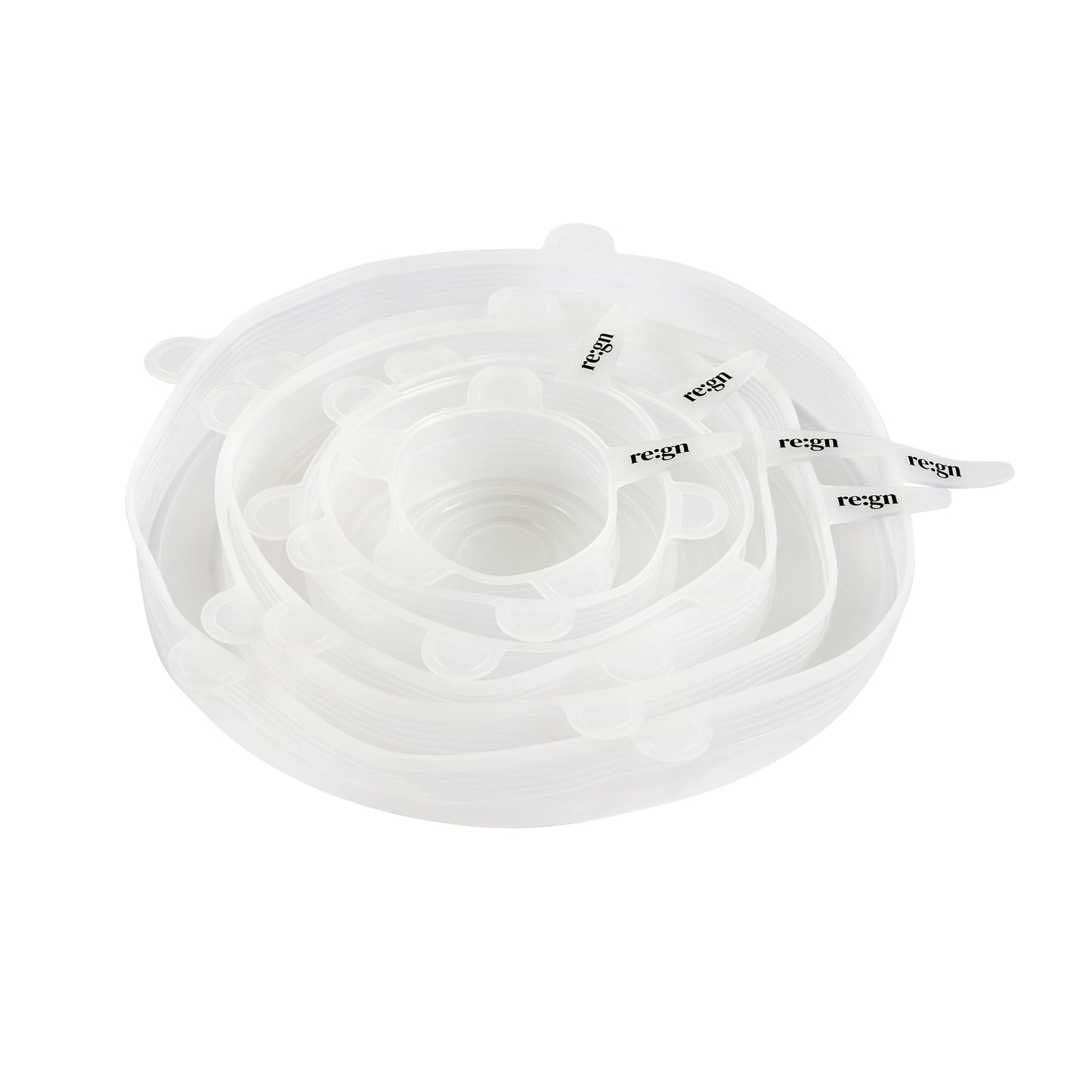 Set of 6 Reusable Silicone Lids