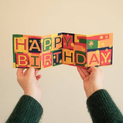 ‘HAPPY BIRTHDAY’ Concertina Card