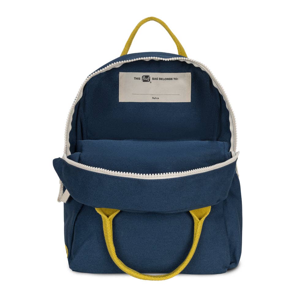 Fluf B Pack Jr Organic Cotton Kids Backpack Navy