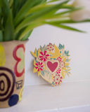 Floral Heart Greeting Card