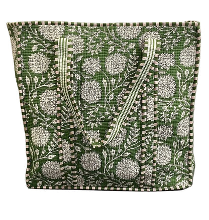 Meadow Green Reversible Cotton Tote Bag