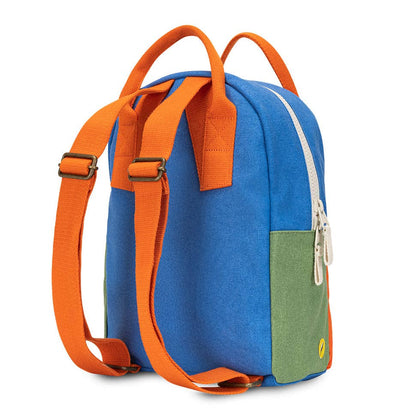 Fluf B Pack Jr Organic Cotton Kids Backpack Cobalt Orange