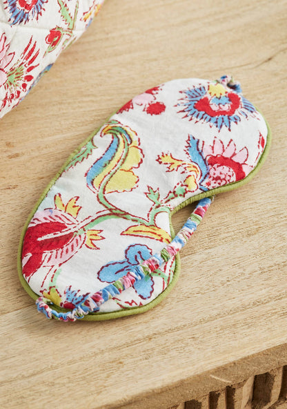 Reversible Indian Block Print Cotton Eye Mask