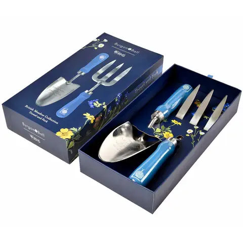 RHS British Meadow Trowel & Fork Set