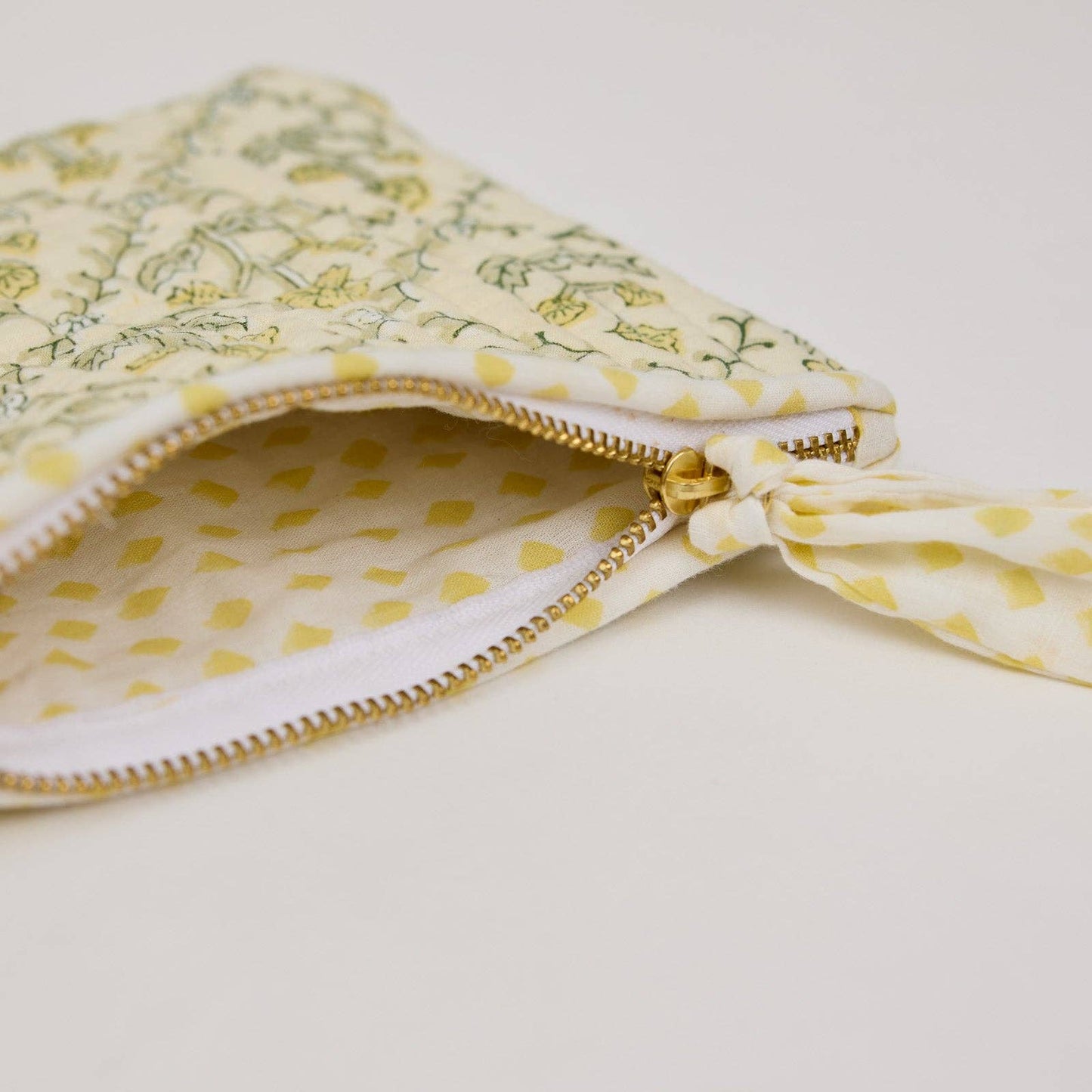 Organic Cotton ‘Buttercream’  Floral Pouch Duo