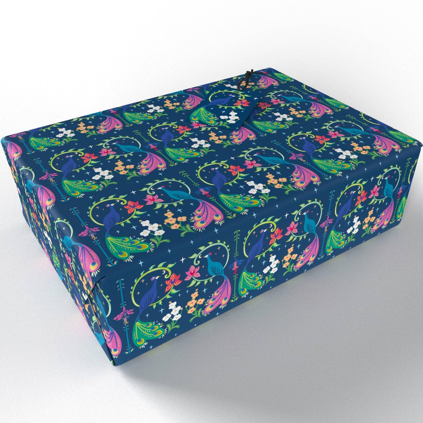 Purple Peacocks Wrapping Paper