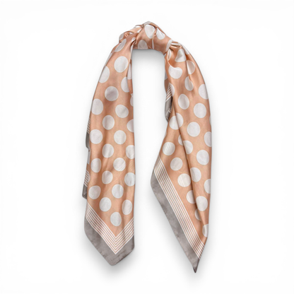 Polka Print Silk Touch Neck Scarf
