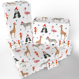 Christmas Party Animal Wrapping Paper