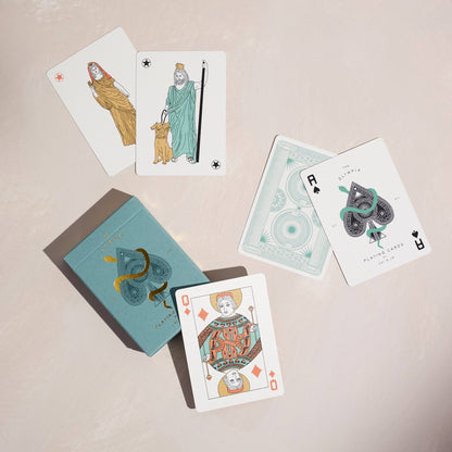 Olympia Playing Cards in Sage Green