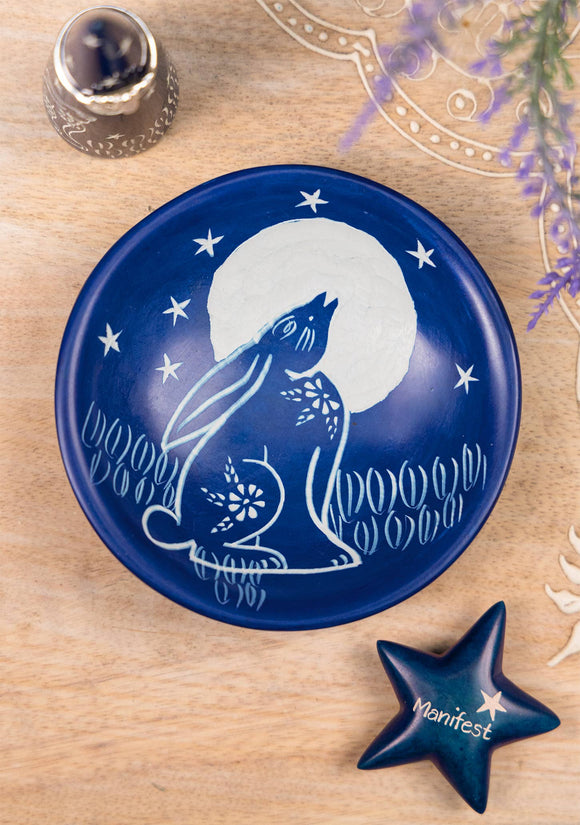 Hare + Blue Moon Trinket Dish