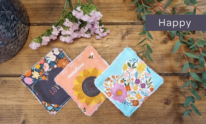 Handmade Cotton Scrubbies - Reusable Face Wipes