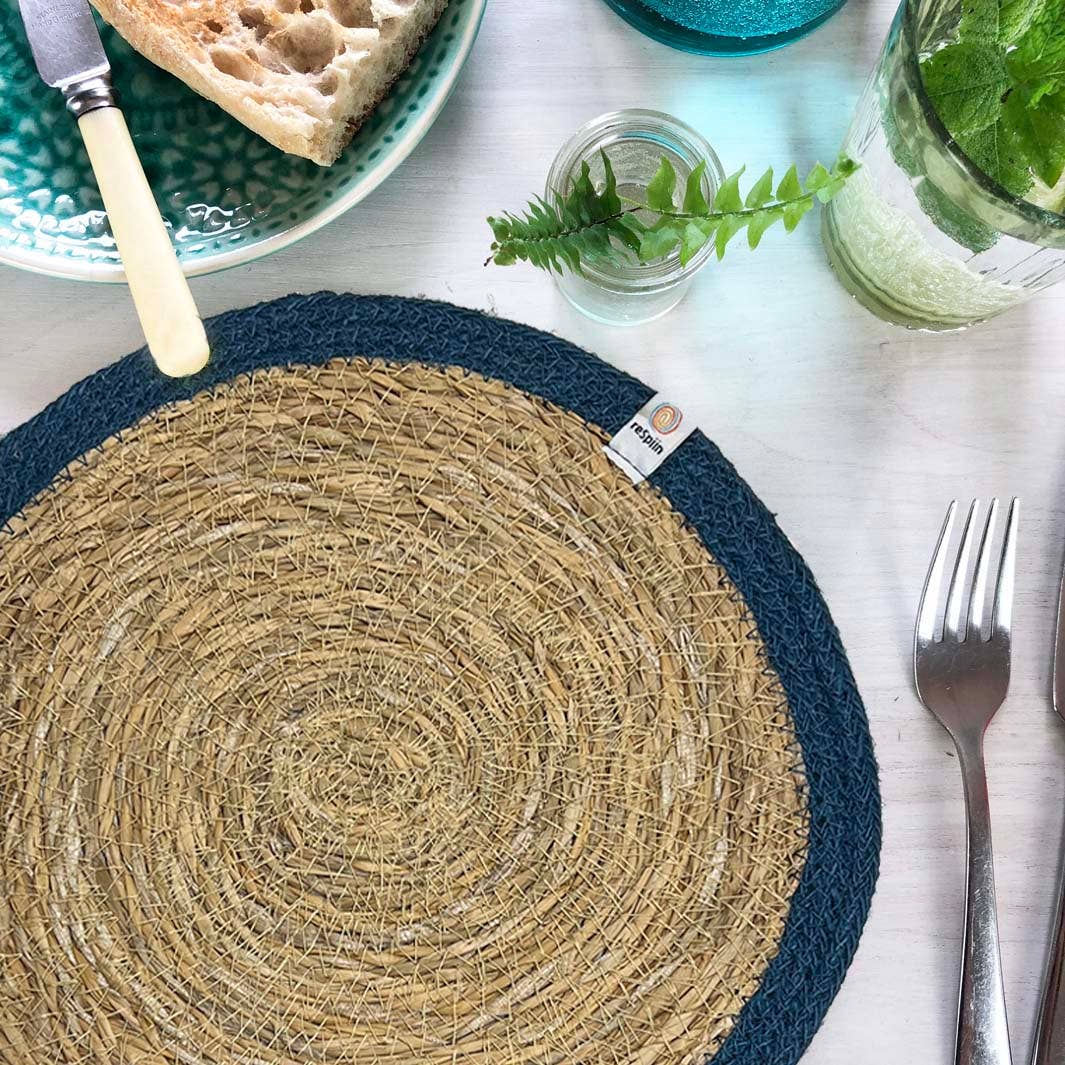 ReSpiin Set of 6 Seagrass & Jute Tablemats