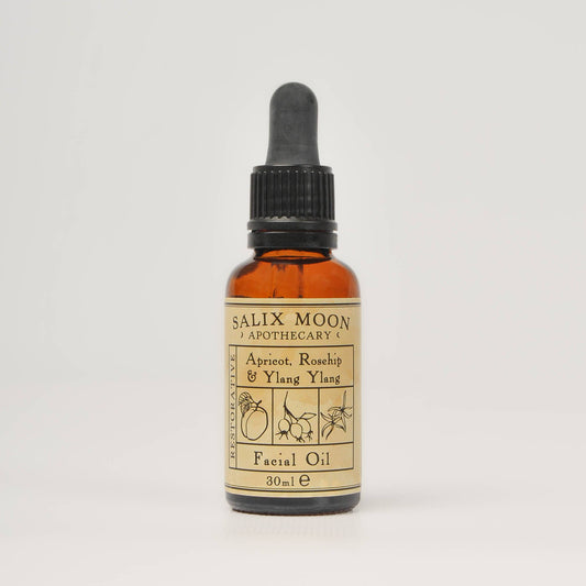 Salix Moon Botanical Facial Oil for Mature or Dry Skin - Apricot, Rosehip & Ylang Ylang