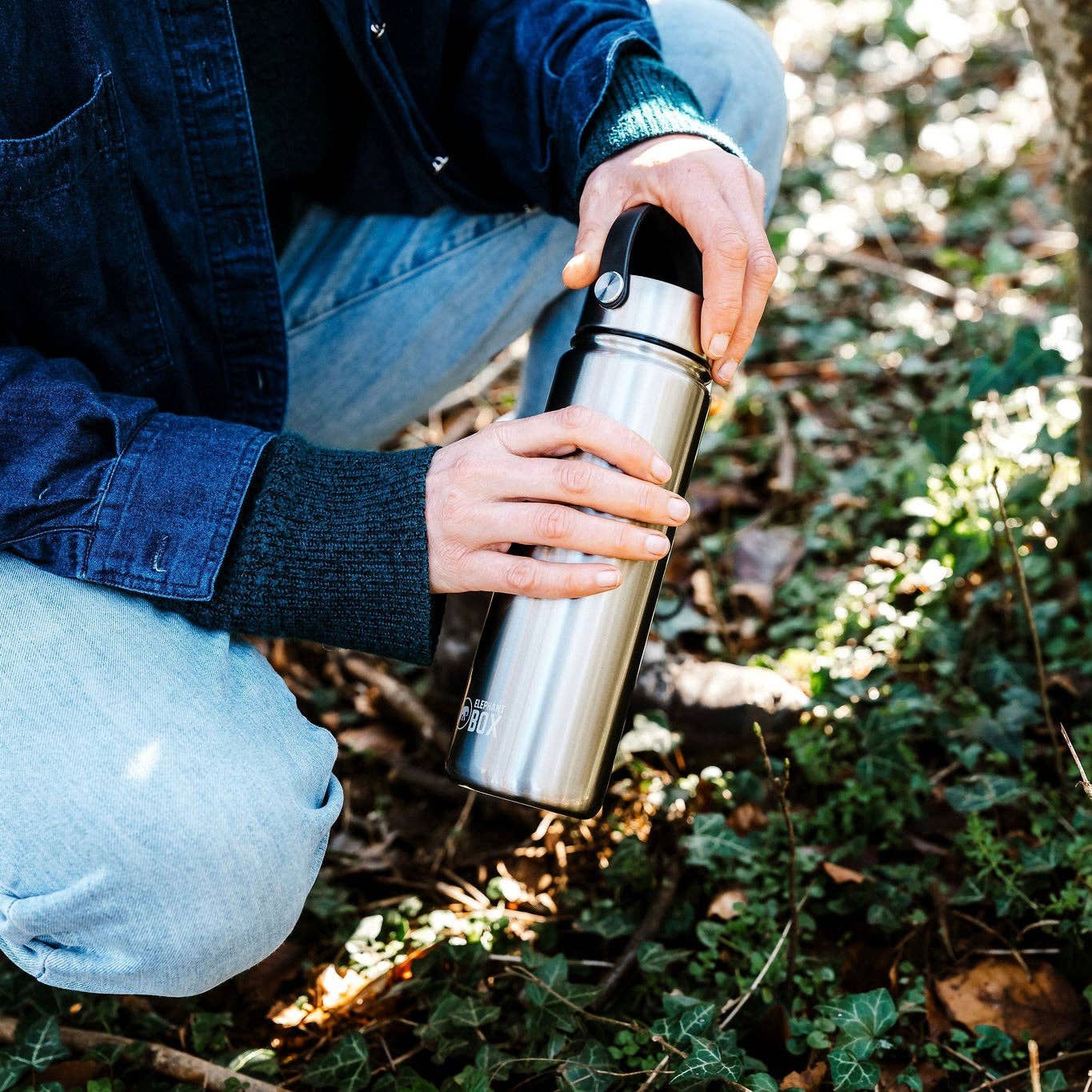 Elephant Box Insulated Water Bottle with Carry Handle 750ml