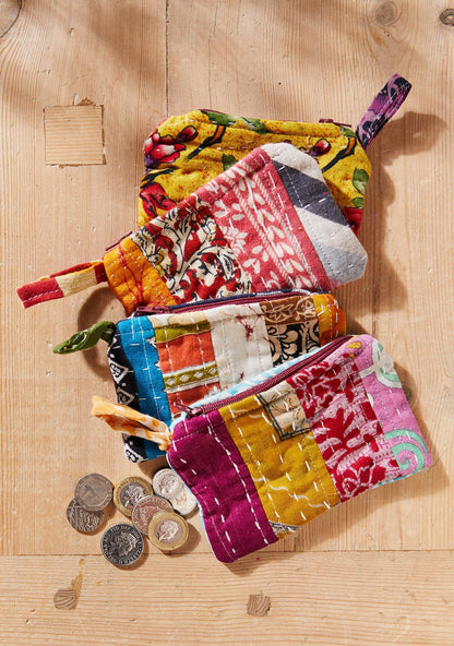 Kantha Cotton Coin Purse