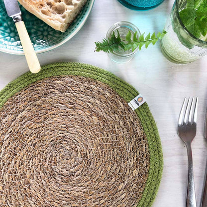 ReSpiin Set of 6 Seagrass & Jute Tablemats
