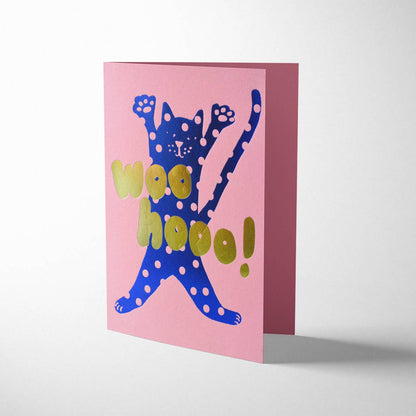 Woo Hooo! Spotty Cat Card