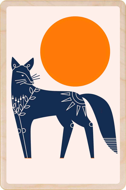 Under the Setting Sun Wooden Postcard