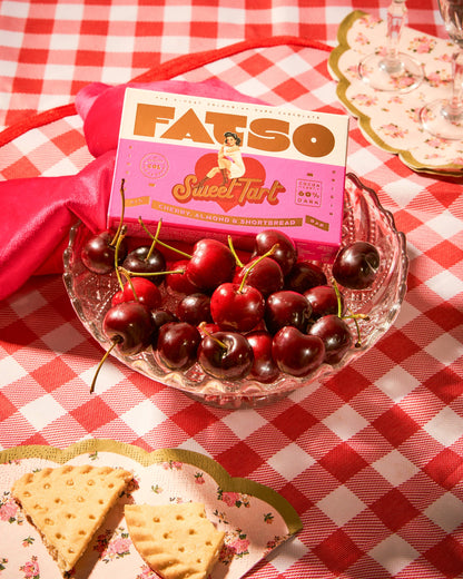 Fatso Sweet Tart Chocolate Cherry Almond & Shortbread Bar
