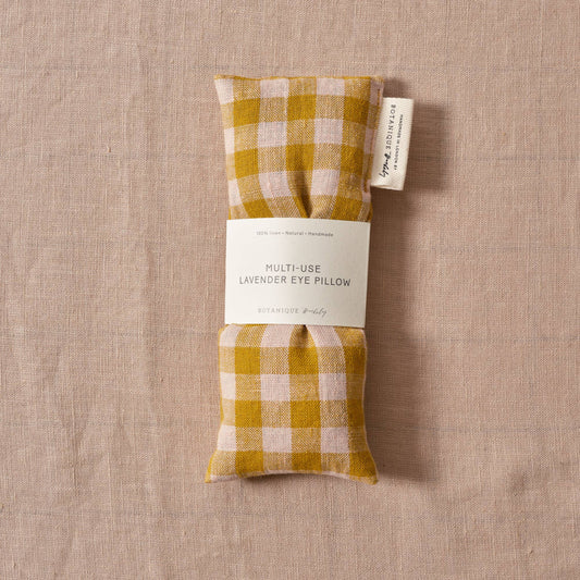 Multi-Use Lavender Eye Pillow | Linen Wes Gingham