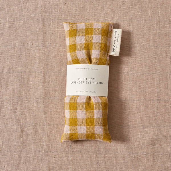 Multi-Use Lavender Eye Pillow | Linen Wes Gingham