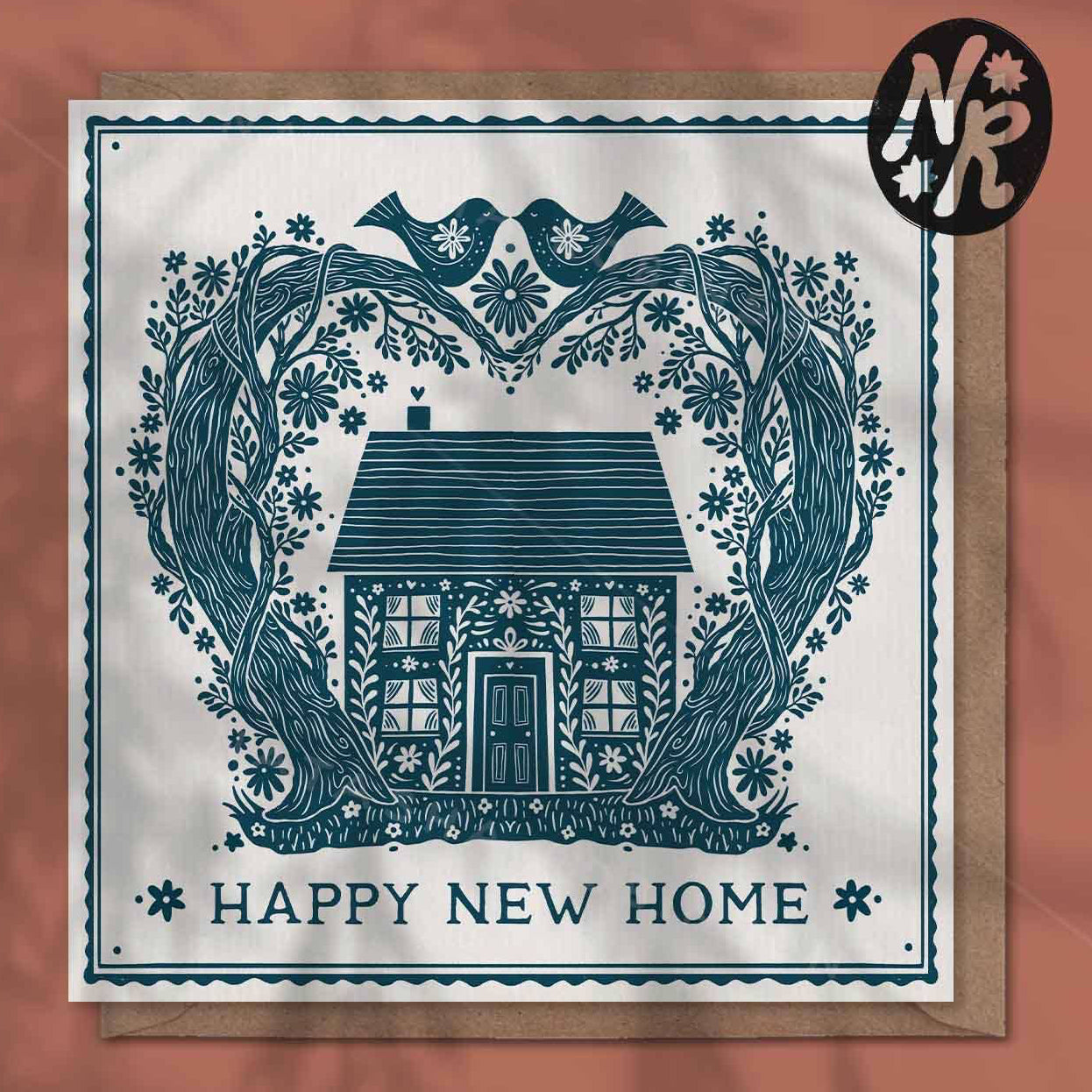 ‘Happy New Home’ Dorset Linocut Art Card