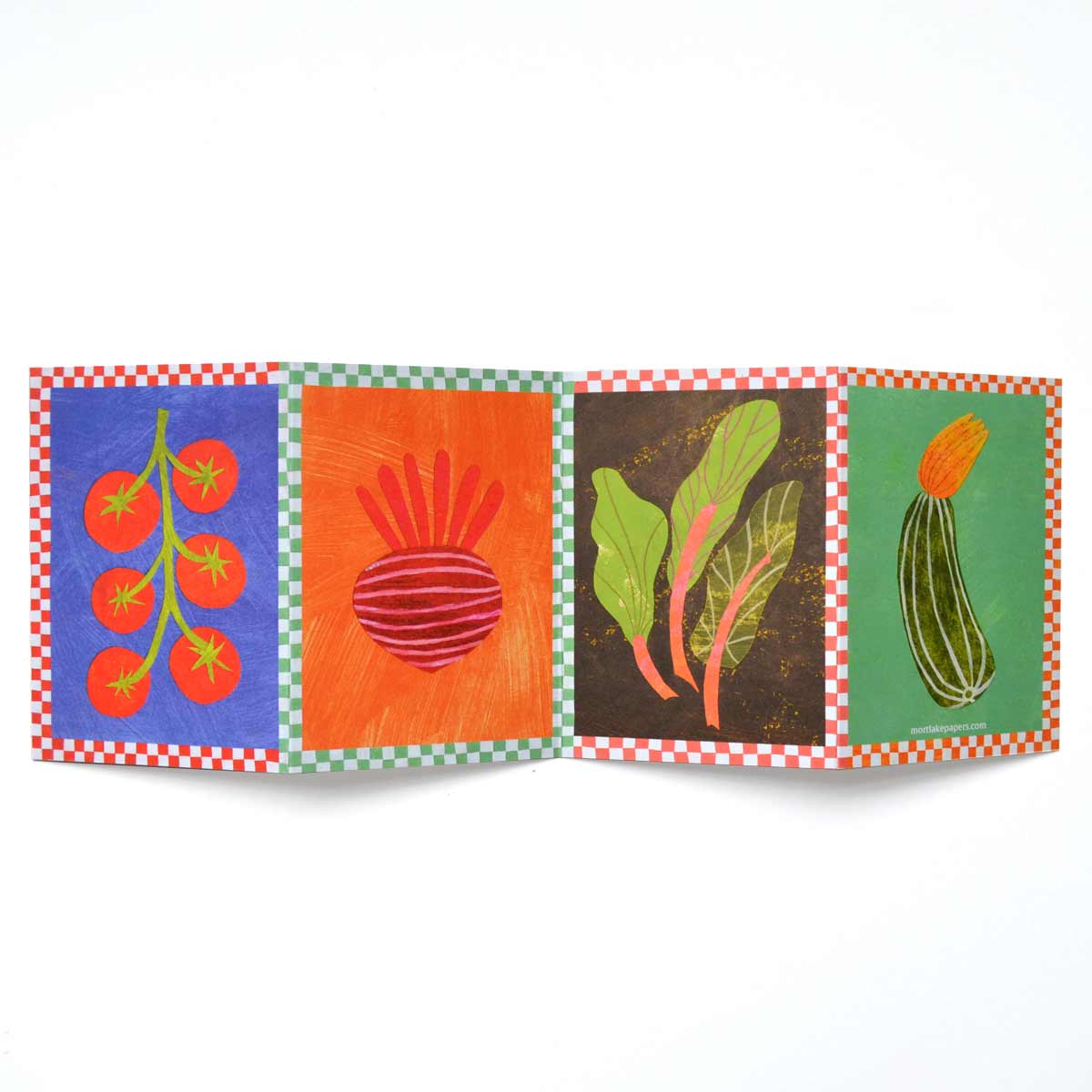 Vegetable Patch Concertina Greeting Card