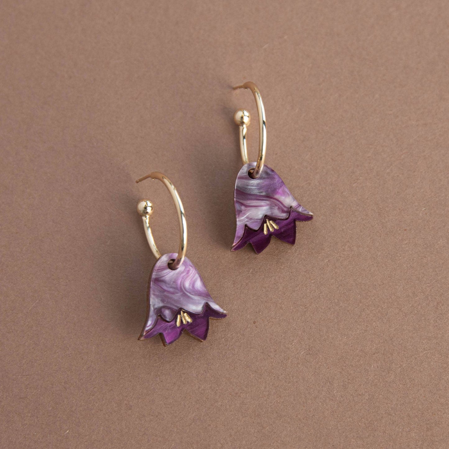 Purple Marbled Wildflower Garden Hoops