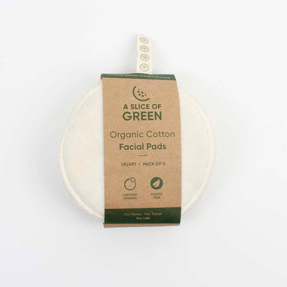 Two in One Organic Cotton Facial Pads Set of 5