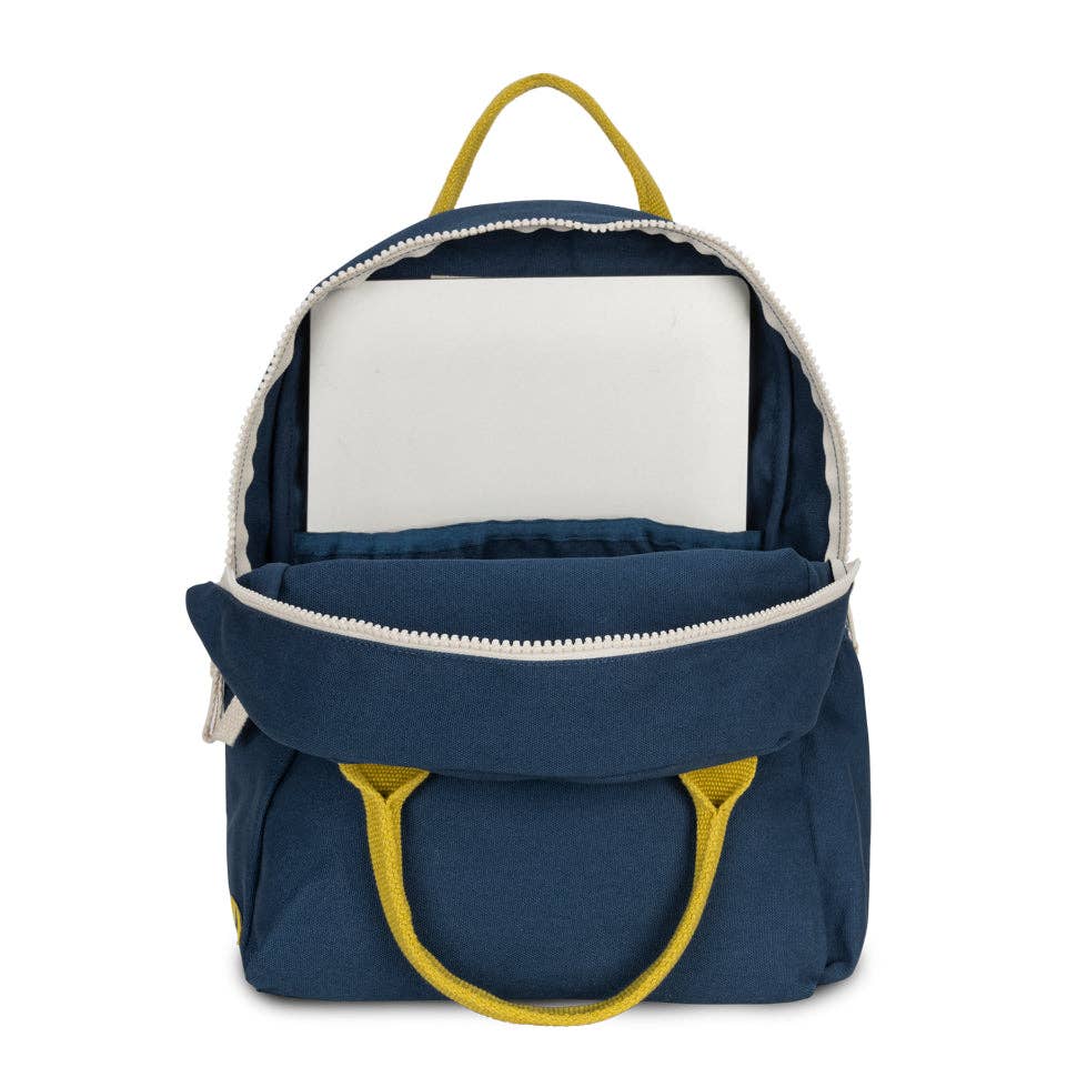 Fluf B Pack Jr Organic Cotton Kids Backpack Navy