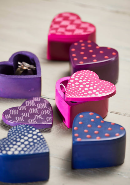 Fairtrade Heart Soapstone Keepsake Box