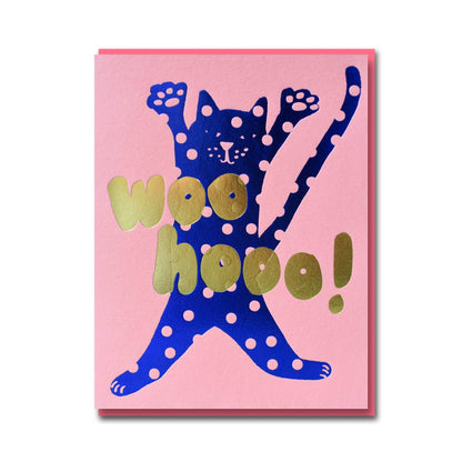 Woo Hooo! Spotty Cat Card