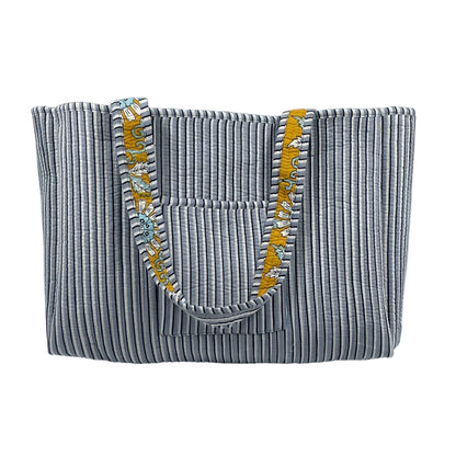 Arabelle Quilted Cotton Tote Bag