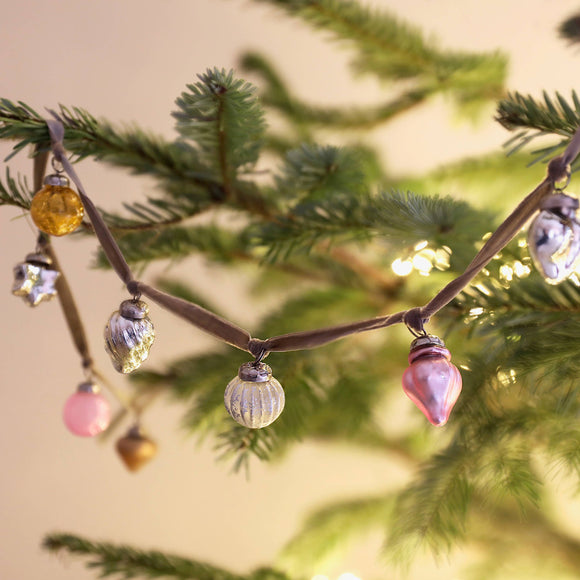 Mixed Mini Bauble Ribbon Garland