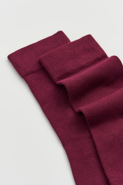 Pairs Dark Plum Bamboo Socks