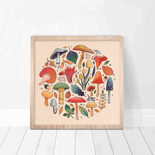 Fungi Forest Art Print
