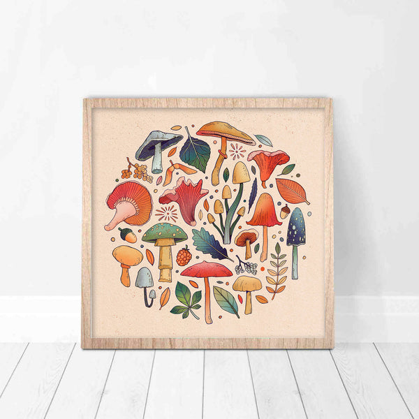 Fungi Forest Art Print