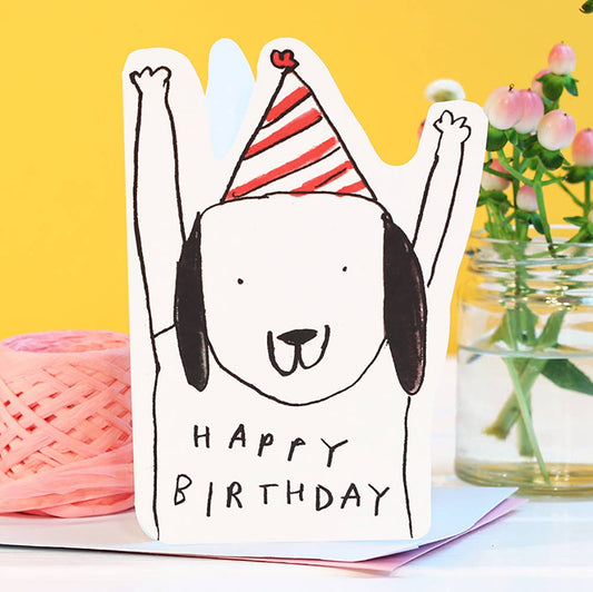 Party Hat Dog Birthday Card