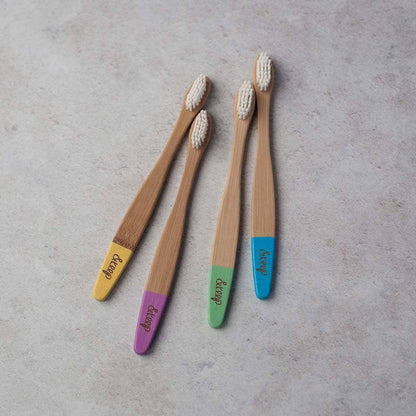&Keep Children's Sustainable Bamboo Toothbrushes 4 Pack