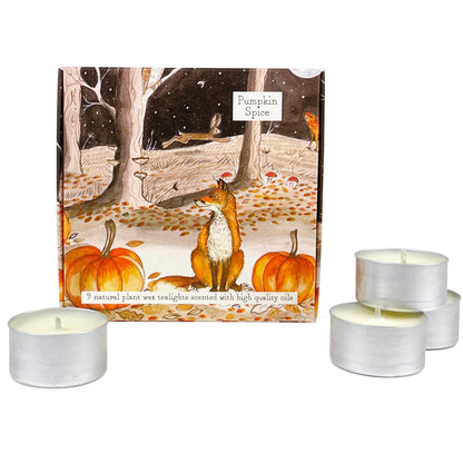 Box of 9 Scented Tealights - Pumpkin Spice