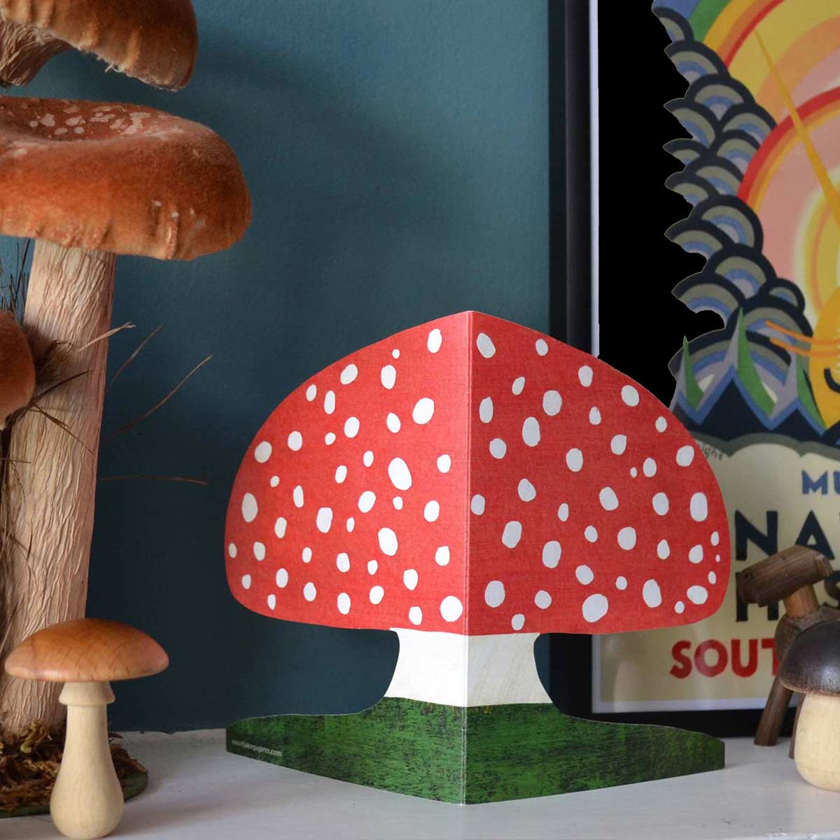Red Mushroom Greeting Card