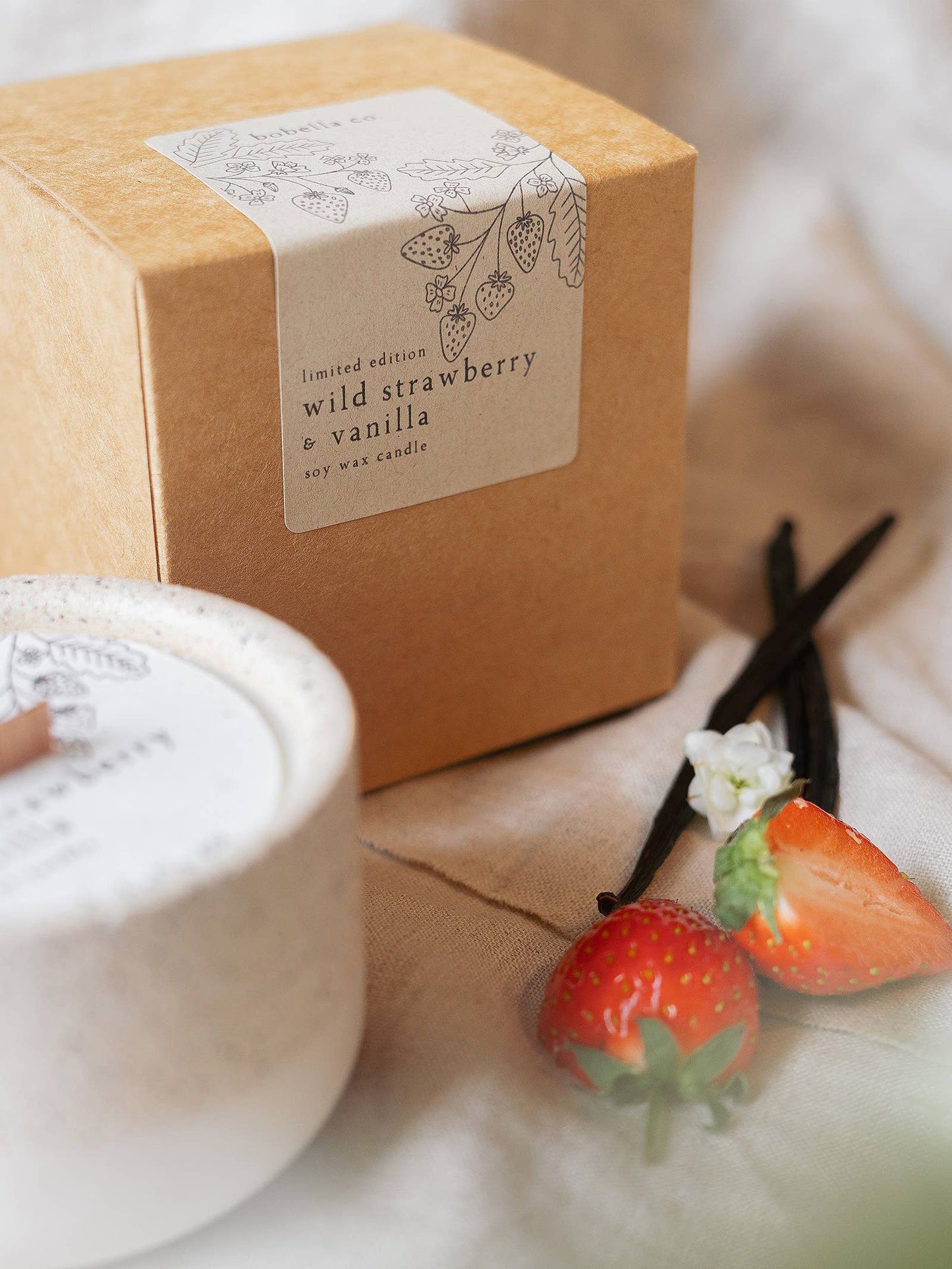 Wild Strawberry & Vanilla Soy Wax Candle